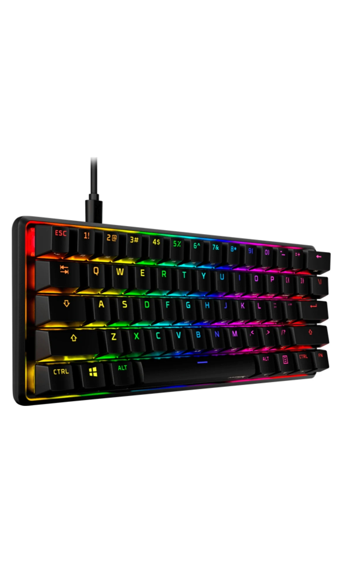 Teclado Gaming HYPERX Alloy Origins 60 (Mecânico - Inglês - Preto)