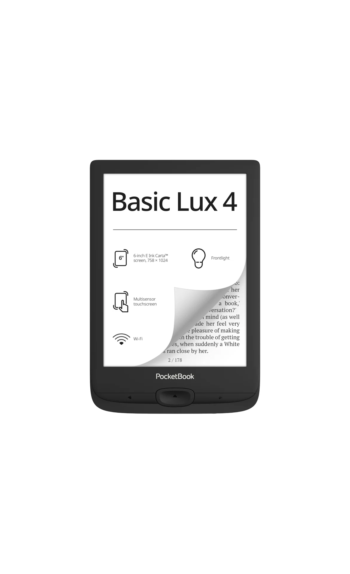 Ebook POCKETBOOK Lux 4 8 Gb Ram Preto